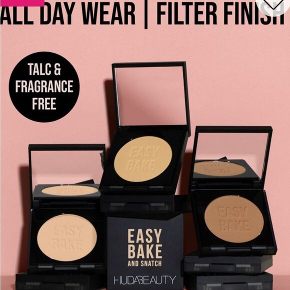 HUDA Easy Bake & Snatch Pressed NoTalc Brightening Setting Powder PEACHY PIE NEW - Picture 4 of 16